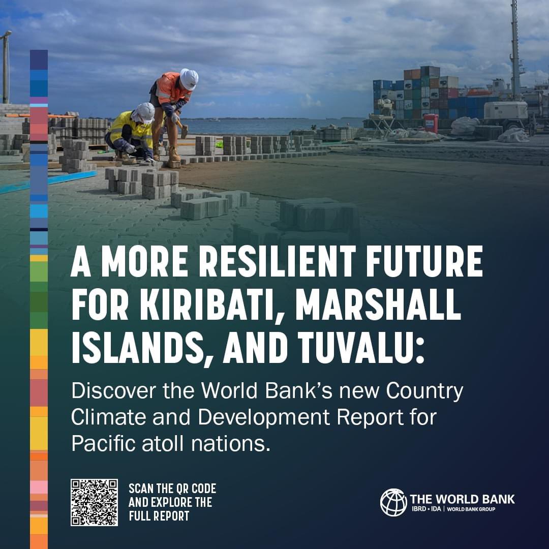 HamishJWyatt's tweet photo. Our new Pacific Atoll Country Climate and Development Report reveals that annual losses from climate impacts are already equivalent to 7% of economic output in Tuvalu and 3-4% of output in Marshall Islands and Kiribati

https://t.co/WWxfA1weCU https://t.co/OEMhXAAA00