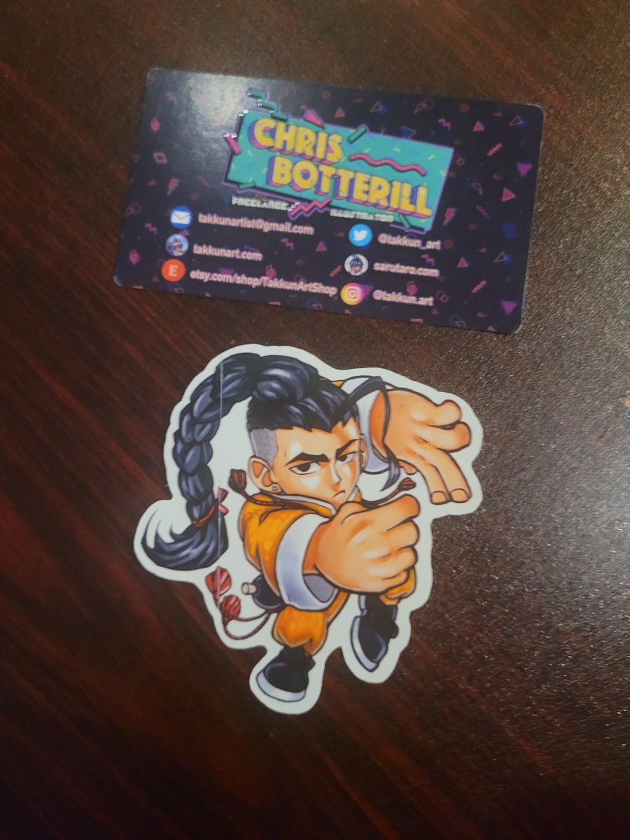 Got second and won a cute sticker of James courtesy of <a href="/takkun_art/">🦍Takkun🦖</a> , and then scored big in the raffle. The moral here is to never stop gambling