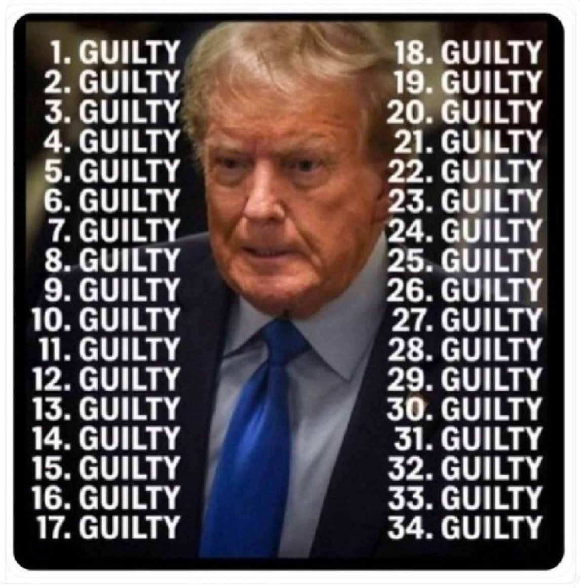 The President of the United States of America is a convicted felon. Let that sink in!