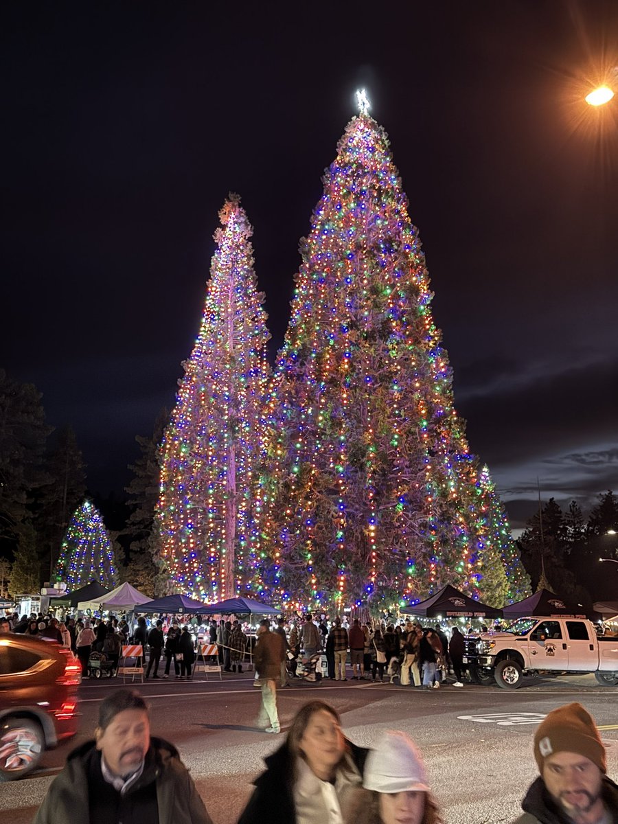 Christmas Tree Lighting Ceremony in Idyllwild, CA… before &amp; after