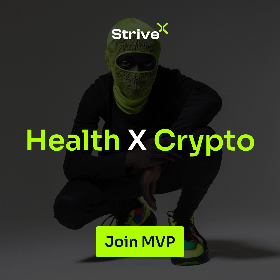 strivex_app's tweet photo. The future is blockchain – come and explore. Join early.
#StriveX #HealthXCrypto https://t.co/1FwXx47yd4