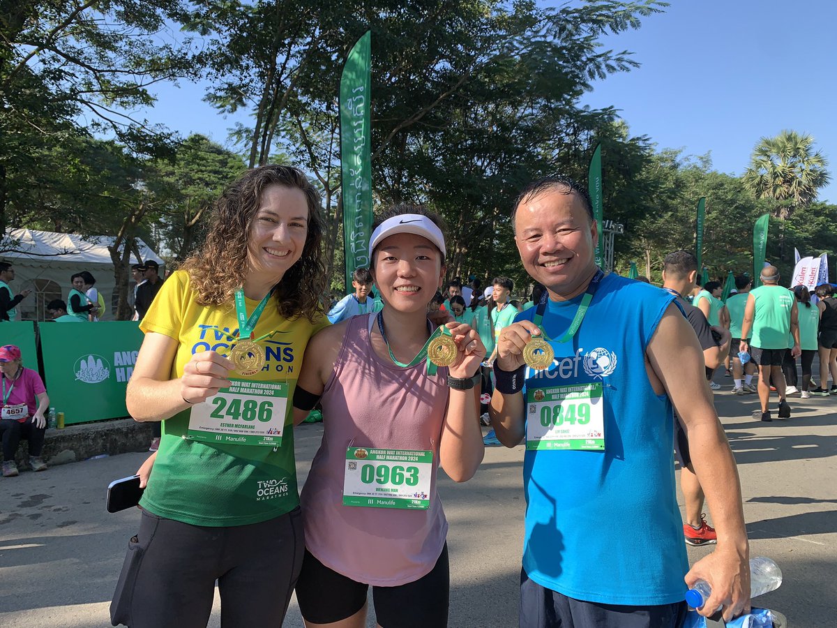 UNCambodia's tweet photo. Some @UNCambodia personnel joined the #AngkorHalfMarathon this morning; some of us wore orange, showing our solidarity for the 16 days of Activism against Gender-based violence.
 #16Days #NoExcuse #GBV https://t.co/aVLl2O4kHQ