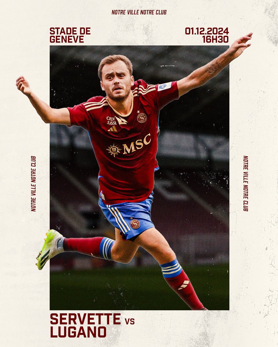RicoLaboratory's tweet photo. Jour de match pour @ServetteFC donc jour de collaboration avec TSF 🪄🇱🇻

Nouvelle affiche réalisée pour le média indépendant servettien, lien dans le post en dessous 🔽🔽🔽 https://t.co/a11lhGiv43