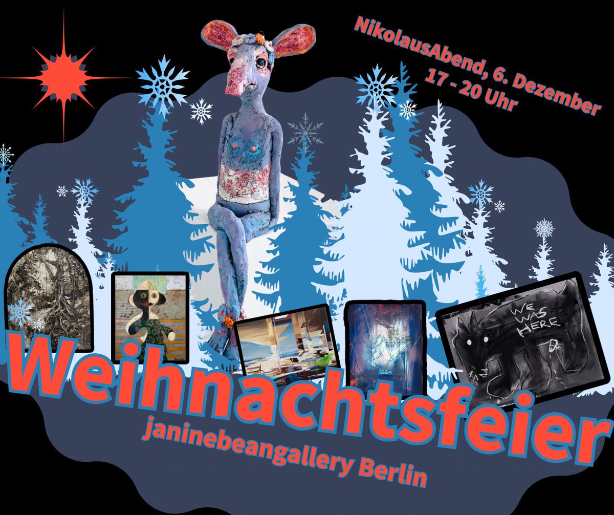 A beautiful first Advent and a cordial invitation to the Christmas party and opening reception on December 6th 17-20 o'clock with great artists, waffles and more in the janinebeangallery 🎄

#berlin