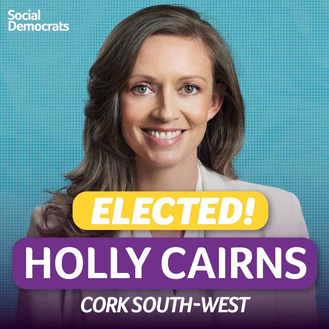 Social Democrats (@socdems) on Twitter photo Congratulations to <a href="/HollyCairnsTD/">Holly Cairns TD</a> who was re-elected in Cork South West last night.
What a weekend! Congratulations to <a href="/HollyCairnsTD/">Holly Cairns TD</a> who was re-elected in Cork South West last night.
What a weekend!