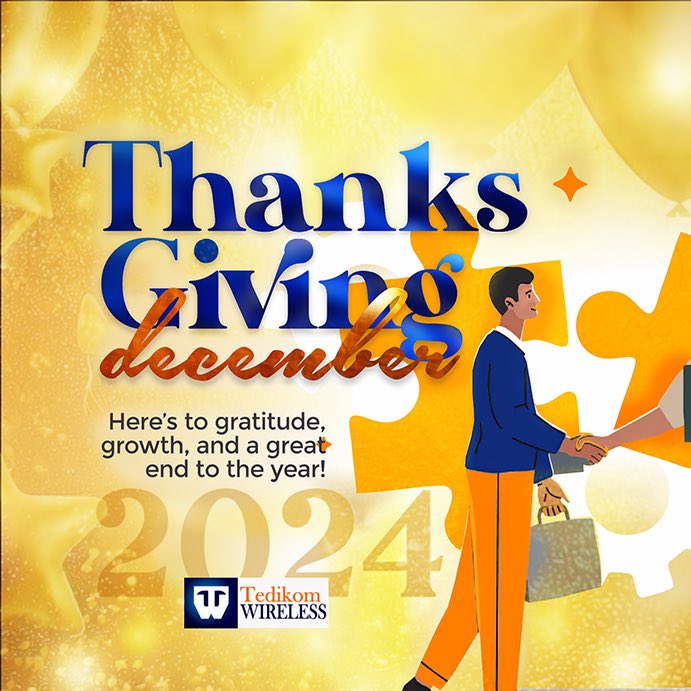 tedikomwireless's tweet photo. There is so much to be grateful for 🙏. To our esteemed customers and partners, we say thank you for a beautiful 2024, Let's wrap this in style 🤝 https://t.co/0AicB8ToRU