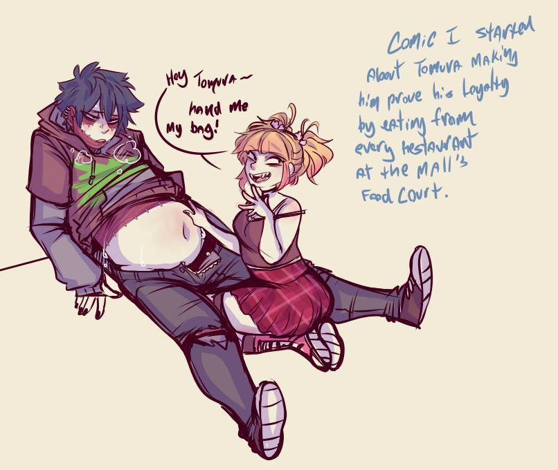 FungusFangs's tweet photo. Whatever, that was bullshit. Here's a belly kink comic I started like 6 months ago. https://t.co/Xz4yPOJ0Ns