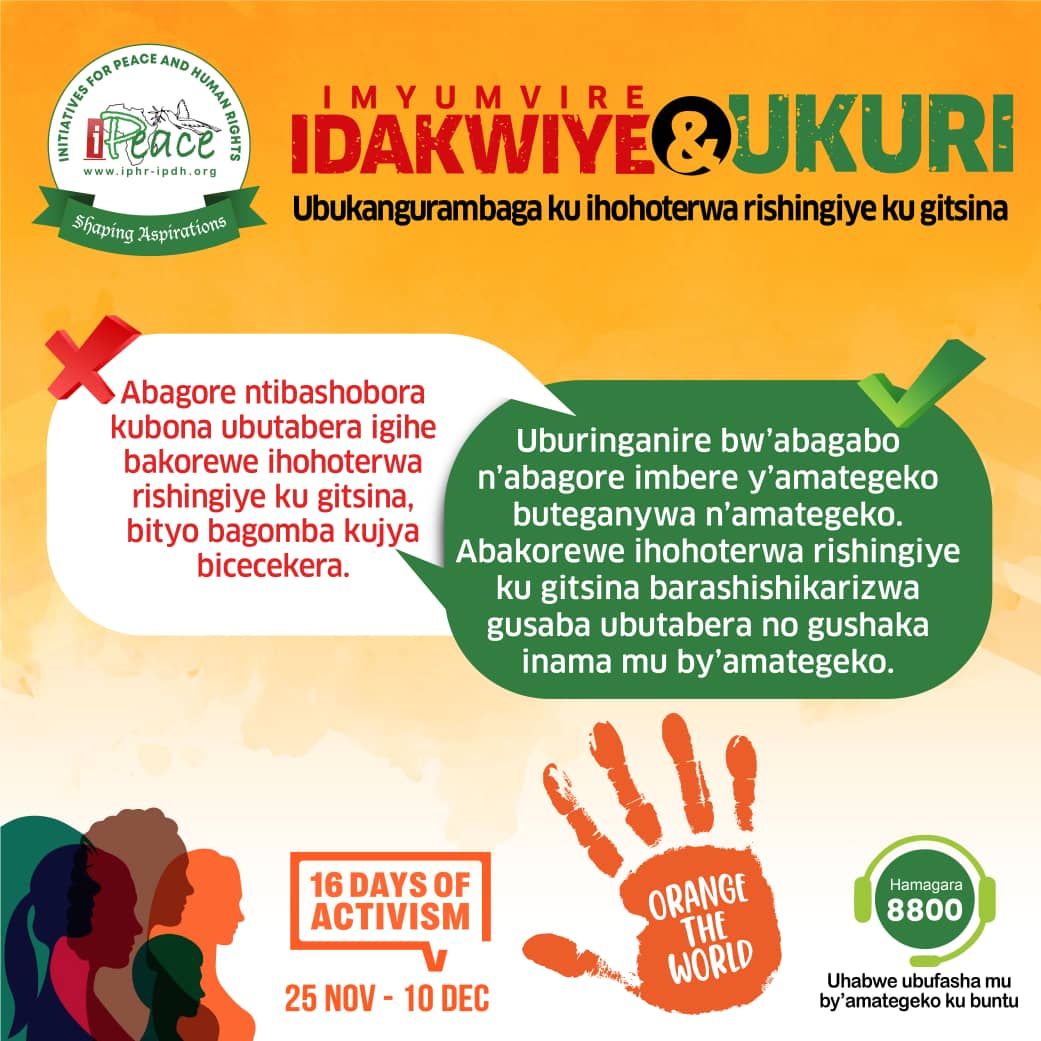 iPeace_GL's tweet photo. Victims of Gender-Based Violence must seek justice and support. Sharing and discussing these issues help raise awareness and challenge harmful misconceptions. Let's work together to end Gender-Based Violence. #16DaysAgainstGBV #NoExcuse #AgainstBias https://t.co/IBzXrVb3dc