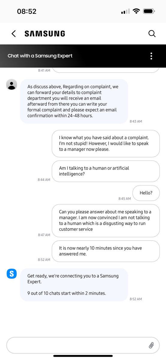 BBUKtraining's tweet photo. @SamsungUK shocking  customer service Samsung!!!!!! After we have spent £4000 on goods from you! 😡 https://t.co/MWxzhIWZqX