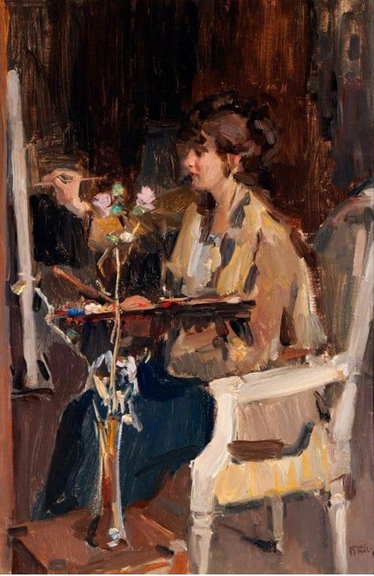 Pues si, ellas también pintaban.
#Ellastambiénpintaban
De Isaac Israëls. Probablemente es su esposa, Pauline Johanna Gesine Mouthaan, pintora holandesa.