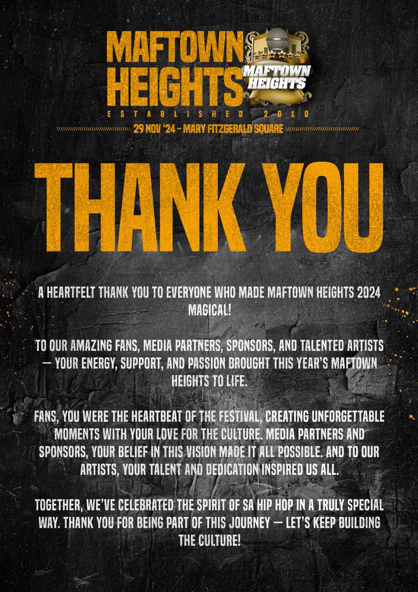 A heartfelt thank you 🙏🏾 #MaftownHeights