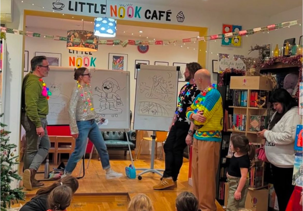 Sophy Henn (@sophyhenn) on Twitter photo ⭐️WHAT FUN WE HAD AT THE <a href="/booknookhove/">The Book Nook</a> FESTIVE DRAW OFF…
Brilliant Nick Sharratt dreamt up the challenges and we all drew and laughed and then drew some more! I ❤️ my draw off gang! And we are all doing it again next Sunday <a href="/steyningbooks/">Steyning Bookshop</a>! HO! HO! HO! ⭐️WHAT FUN WE HAD AT THE <a href="/booknookhove/">The Book Nook</a> FESTIVE DRAW OFF…
Brilliant Nick Sharratt dreamt up the challenges and we all drew and laughed and then drew some more! I ❤️ my draw off gang! And we are all doing it again next Sunday <a href="/steyningbooks/">Steyning Bookshop</a>! HO! HO! HO!
