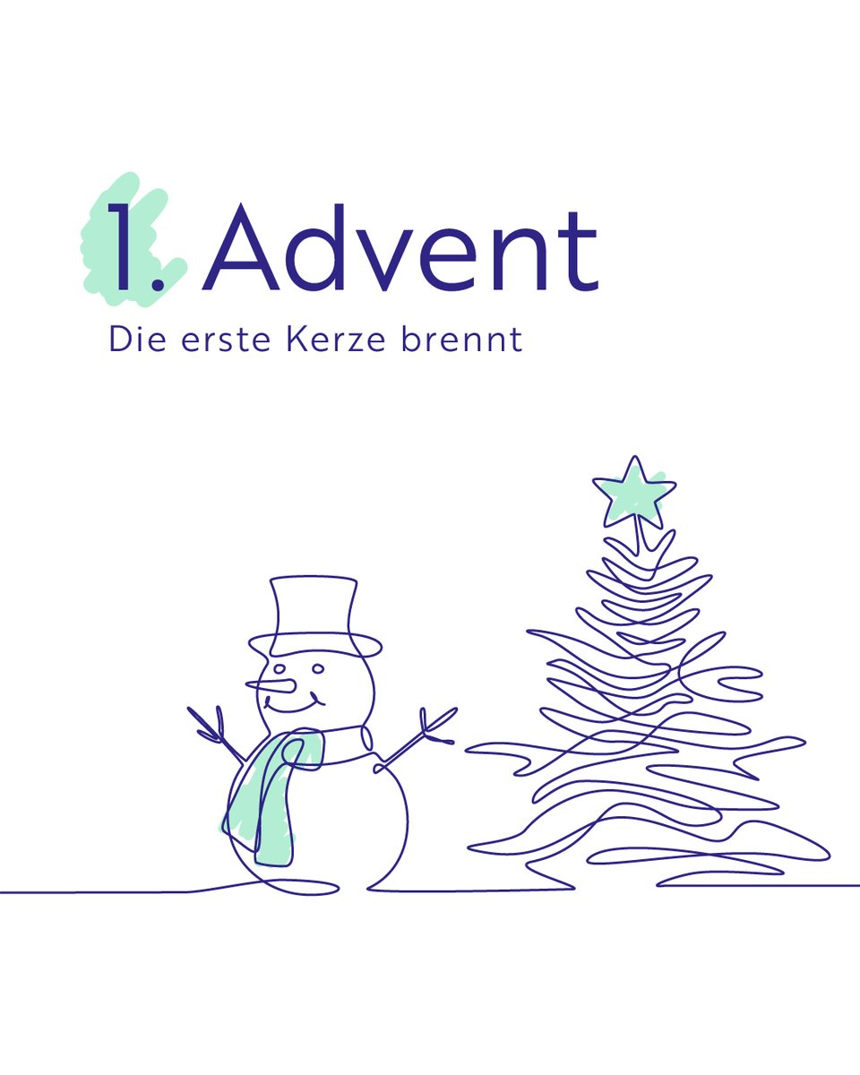 🎄✨ Es ist soweit: Die erste Kerze brennt! Zeit, die Hektik des Alltags auszuklinken und in den Adventsblues einzutauchen – ob mit einer heißen Schokolade, eurer Lieblingsplaylist oder einem spontanen Winterspaziergang.
Wir wünschen euch eine schöne Adventszeit! 🎅🏼❄️