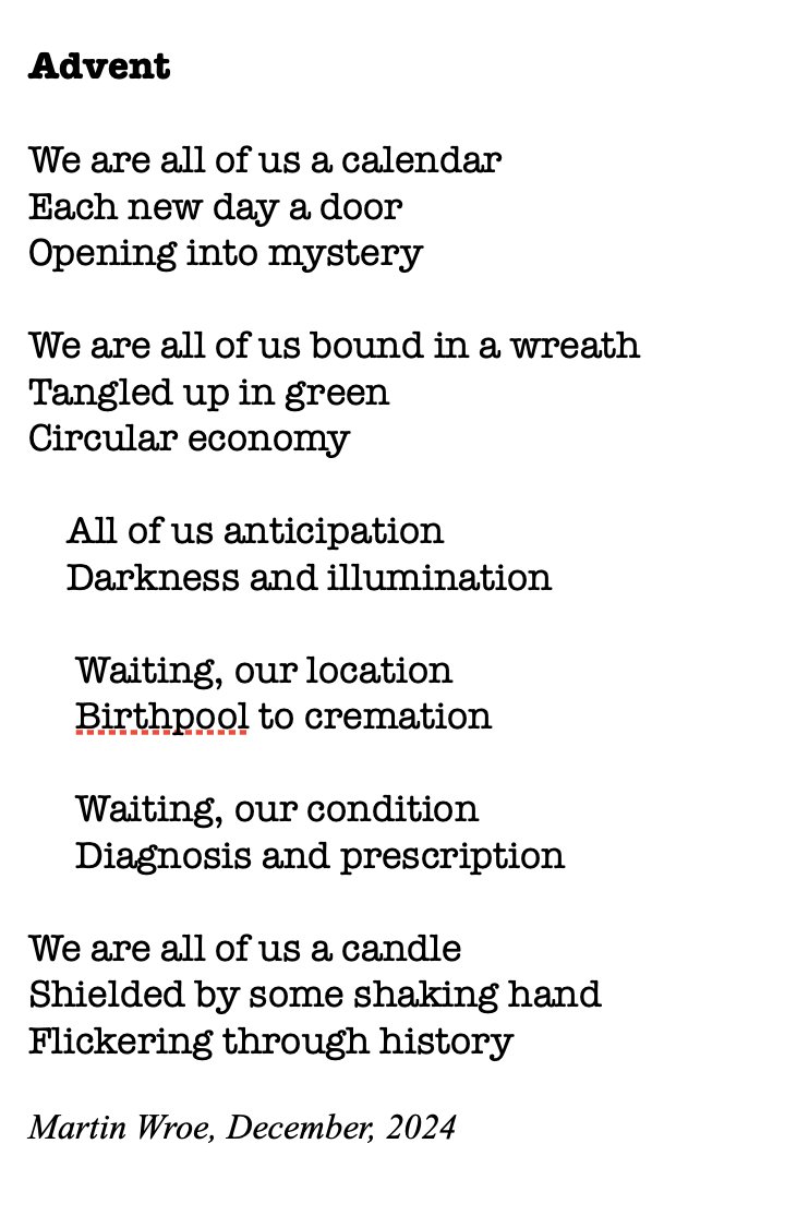 'We are all of us a calendar...' (An #advent poem)