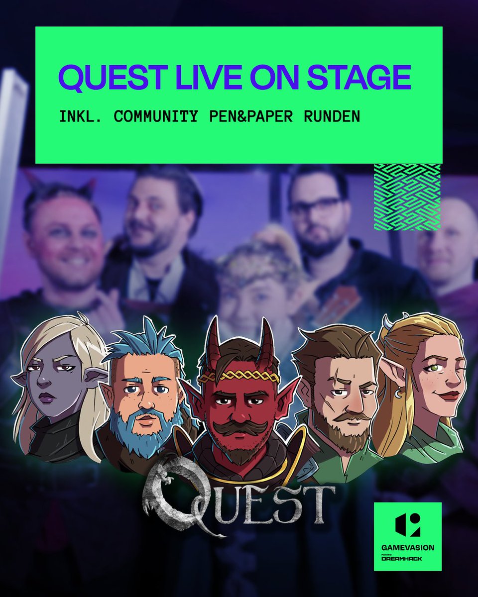 Gamevasion (@gamevasionde) on Twitter photo Endlich wieder Pen & Paper auf der Bühne! 🎲
Freitag: Live-Abenteuer vom Quest-Team.
Samstag: Community-Runden mit den Machern!
🚨 Premiere: Das neue „Quest Chroniken 2024“-Buch exklusiv! 🚨
Trefft @simon_smitty , <a href="/SuperBuddyYT/">Ben Buddy Peters</a> & Co. 🥰
Tickets hier: tickets.gamevasion.de/c/f53bd10m Endlich wieder Pen & Paper auf der Bühne! 🎲
Freitag: Live-Abenteuer vom Quest-Team.
Samstag: Community-Runden mit den Machern!
🚨 Premiere: Das neue „Quest Chroniken 2024“-Buch exklusiv! 🚨
Trefft @simon_smitty , <a href="/SuperBuddyYT/">Ben Buddy Peters</a> & Co. 🥰
Tickets hier: tickets.gamevasion.de/c/f53bd10m