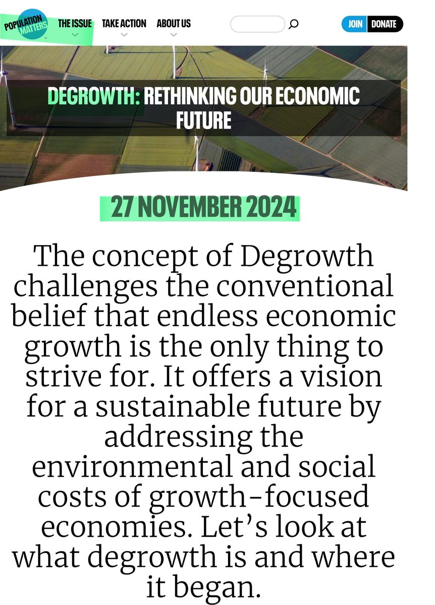 Degrowth 
They keep putting these out, so I will continue to point out that Degrowth is a Death Cult.

populationmatters.org/news/2024/11/d…