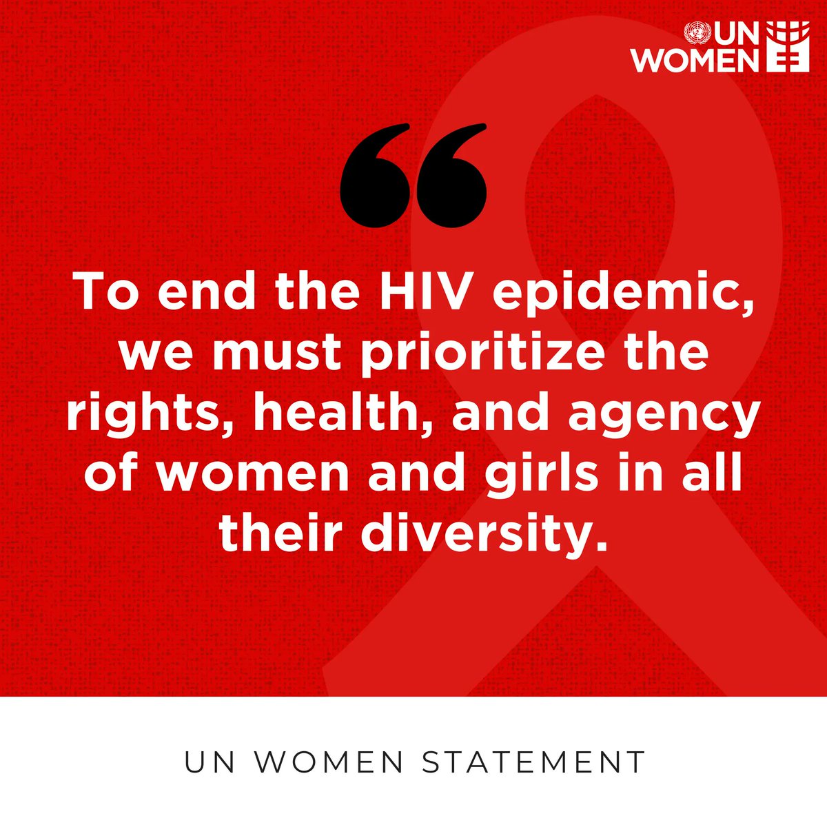 4 000!
That's how many young women &amp; girls are newly infected with #HIV EVERY WEEK around the world.
To end the HIV epidemic, we must prioritize their rights, health, &amp; agency.
Read our #WorldAIDSDay2024 statement: unwo.men/lvU850UgKz2
#EndAIDS 
<a href="/UNAIDS/">UNAIDS Global</a> <a href="/UNAIDS_Zim/">UNAIDS Zimbabwe</a> <a href="/UN_Women/">UN Women</a>