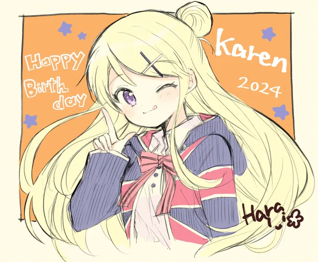 今日はカレンのお誕生日…!今年もお祝いありがとうございます#九条カレン生誕祭2024#kinmosa 