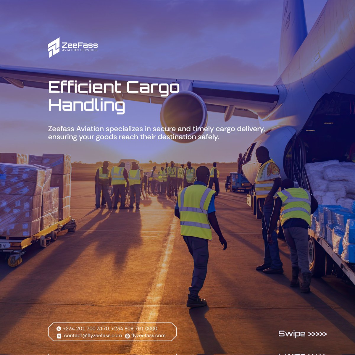 flyzeefass's tweet photo. Need reliable cargo services? Zeefass connects your shipments to destinations worldwide with safety and speed. 📦 

Follow us @flyzeefass

#CargoServices #AviationLogistics #flyzeefass https://t.co/QKeP3TbGQ8