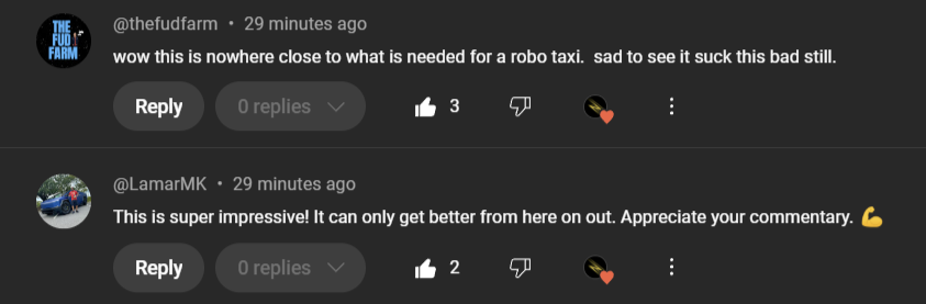 DirtyTesLa's tweet image. I love the multitude of opinions on the exact same video 🤣