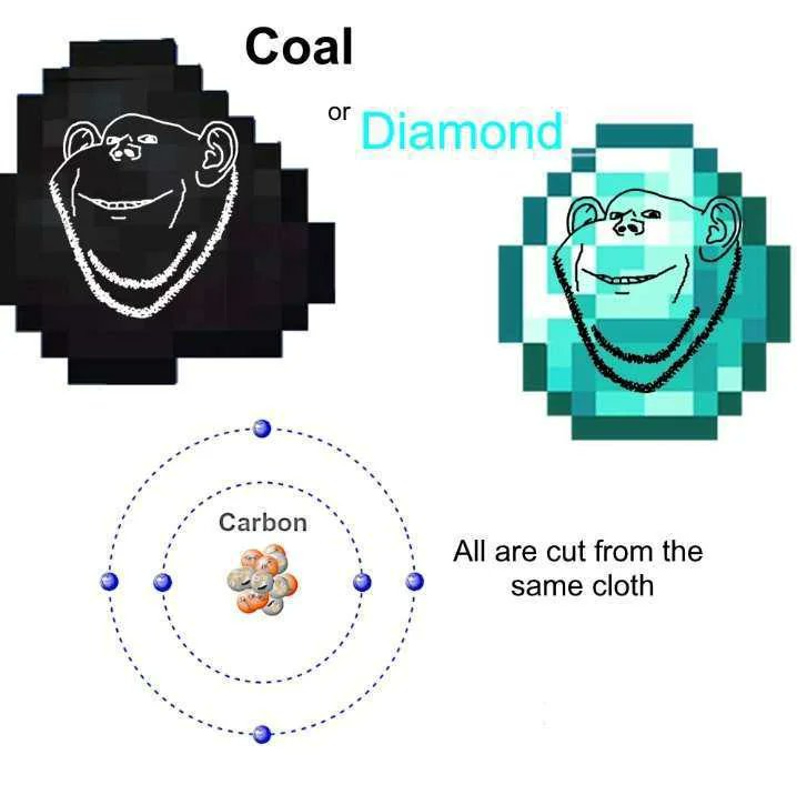 When she says a Diamond is the most precious object,

I tell her nah, It's $COAL.