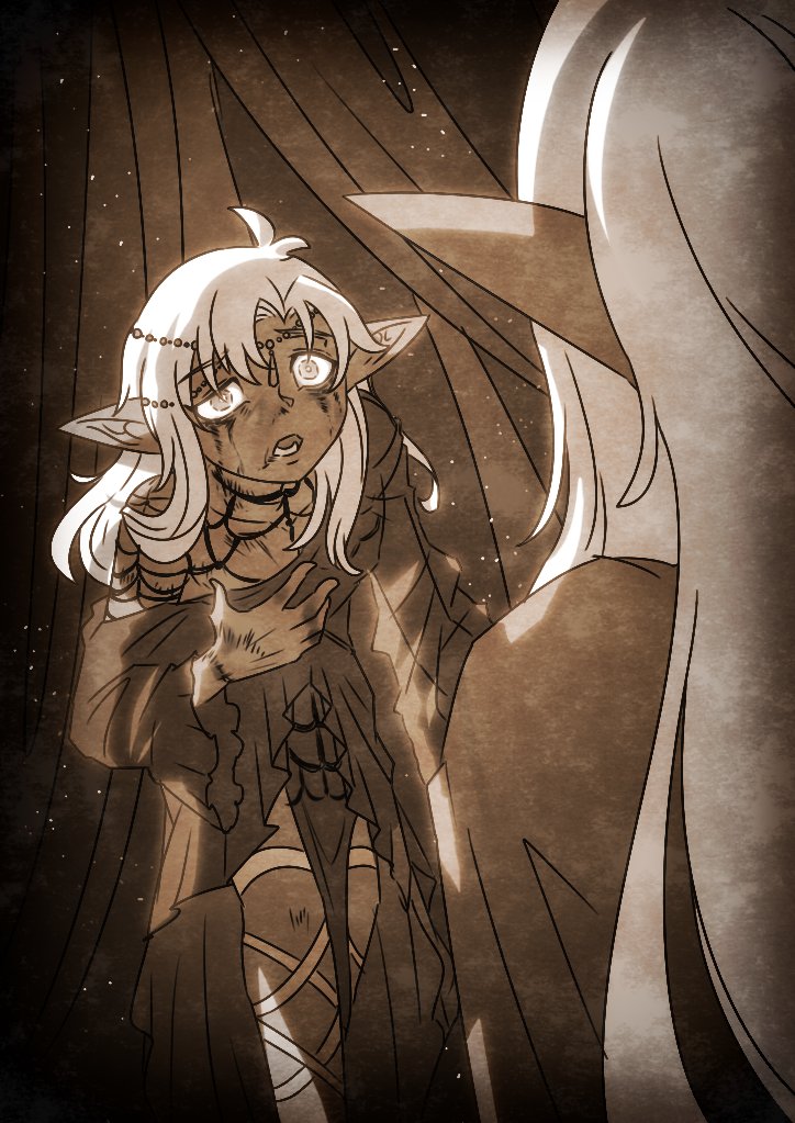 sufferay's tweet photo. #dnd #dnd5e #dndart #dndoc #DnDcharacter #Drow  Novel Volume 1, Episode 14 https://t.co/az6QG6U4hr