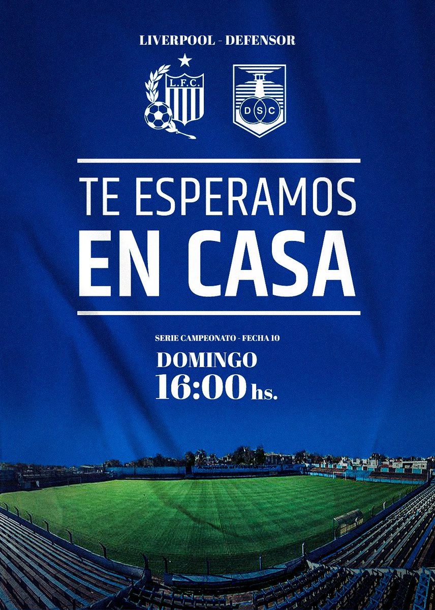 🏠 Te esperamos en nuestra casa para el partido de hoy ante Defensor por la 10ª fecha de la Serie Campeonato

🏟️ Estadio Belvedere
🕓 16:00 hs.