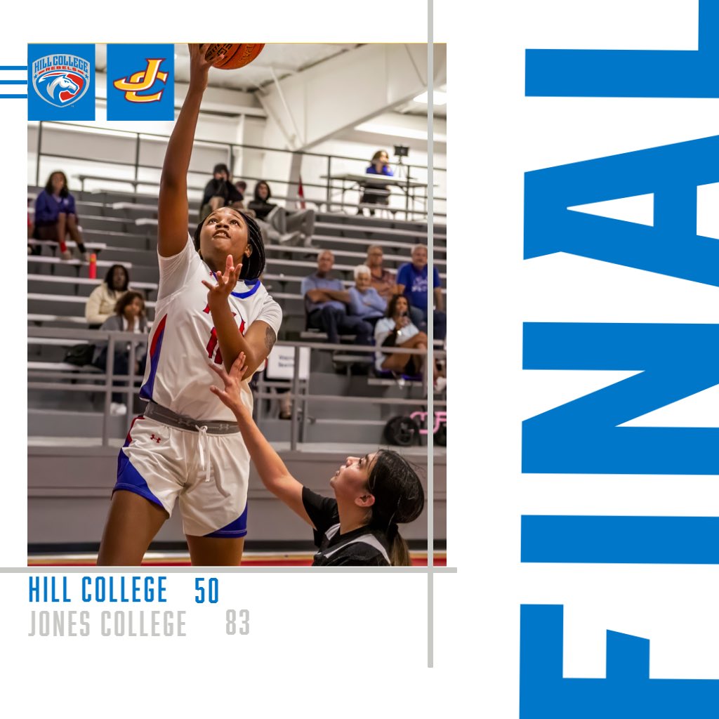 HillWBB's tweet image. FINAL SCORE! 

Rebels fall to Jones College in the Budke Serena Tournament. Rebels will be back in action Wednesday evening! 

#HillCollege #NJCAA #Together
