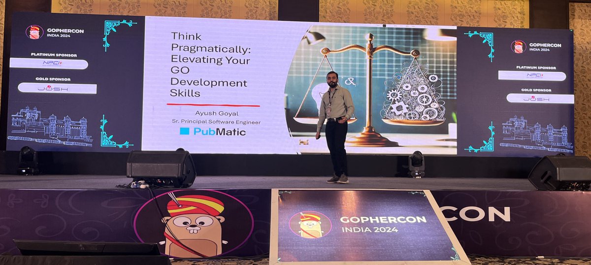 GopherConIndia's tweet image. Starting GopherConIndia 2024 strong with Ayush Goel’s session.

Think Pragmatically: Elevating Your Go Development Skills.

#GCI24 #GopherConIndia2024 #Golang
