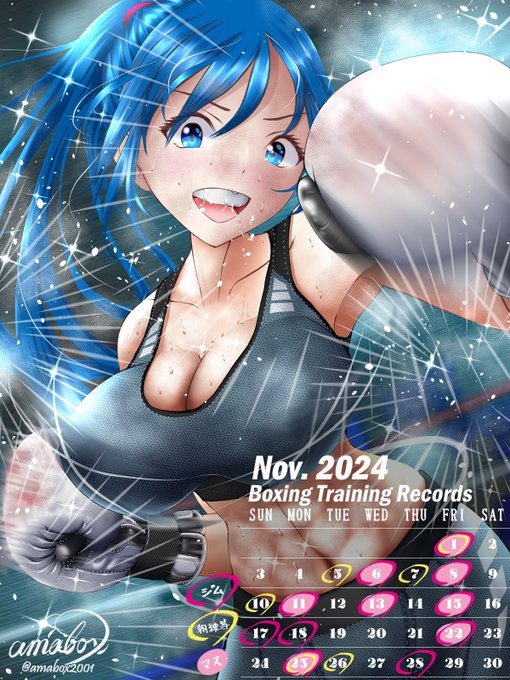 11月のボクシング日をまとめました(^o^)
出張先で行ったボクシングジムを含め、ジム11回、朝練6回でした(^^)対人練習(マスとマススパー)は合計で33R🥊🥊💨(^-^)
ダンベル突き上げで肩周りの筋肉がだいぶ付いた月でした💪(^^) 
