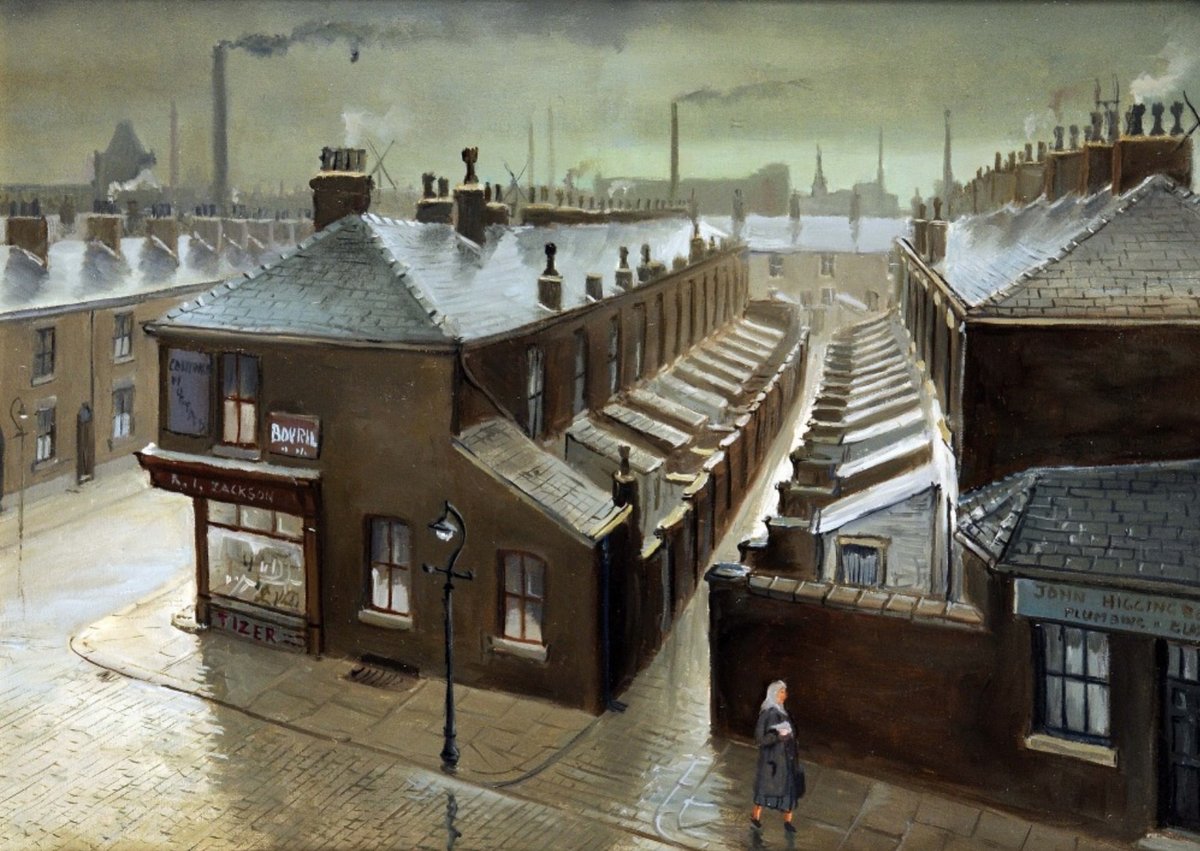 This Sunday morning, courtesy of Steven Scholes, the adventures of Lizzy Briggs … but who was she  …  and was she pals with Eleanor Rigby? 🤔1/3

Lizzy Briggs on her way home with the bacon for breakfast (Oil on Canvas) by Steven Scholes