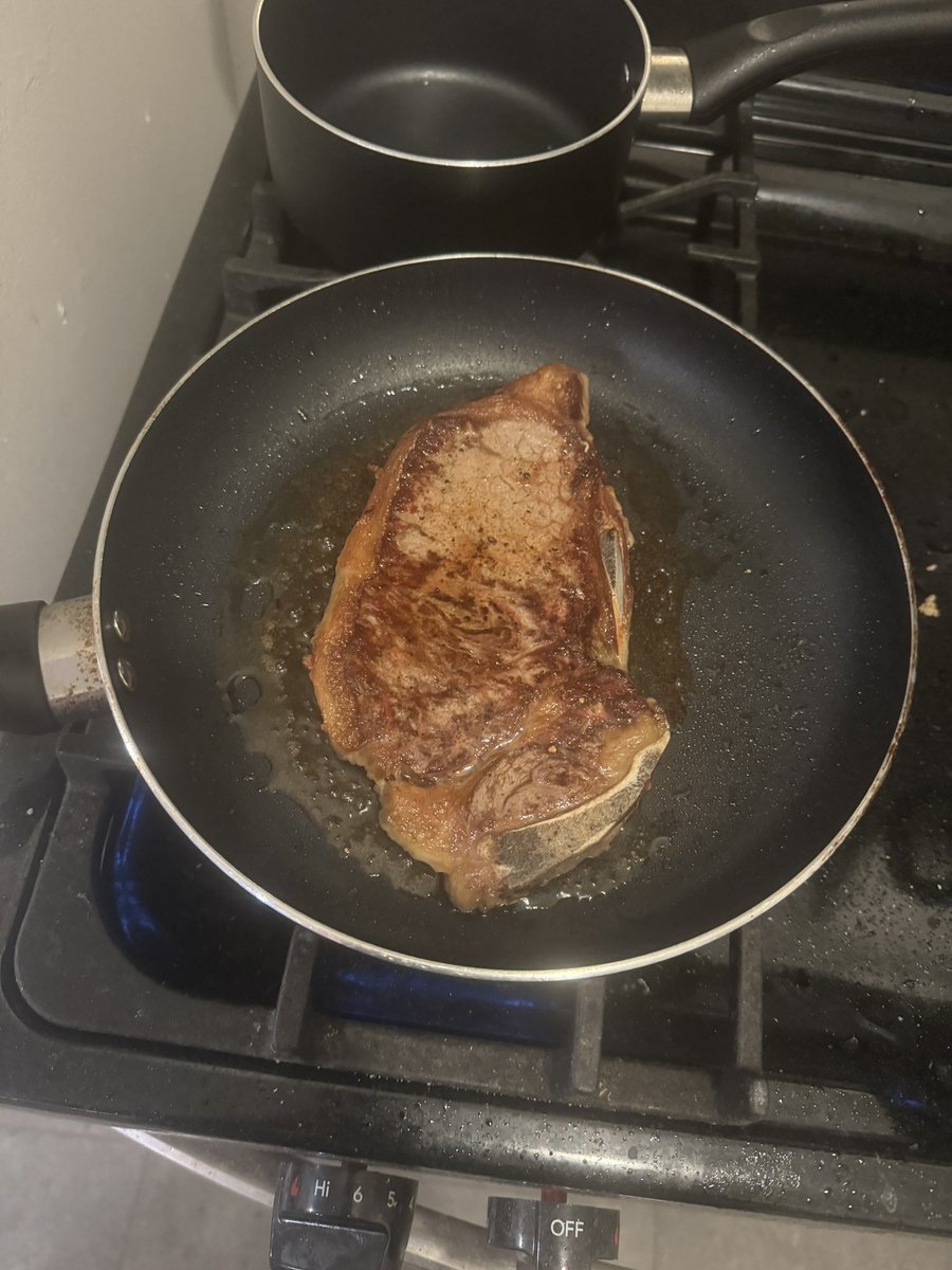 BenFredette's tweet photo. Just made #steak for the first time. Thank you @chefdonnyy for the tutorial and personal consultation. A few hiccups during the process and I overcooked it a bit, but I know where I went wrong and will do better next time #stilllearning #roomforgrowth #ChefBen https://t.co/SH1hnSdNtP