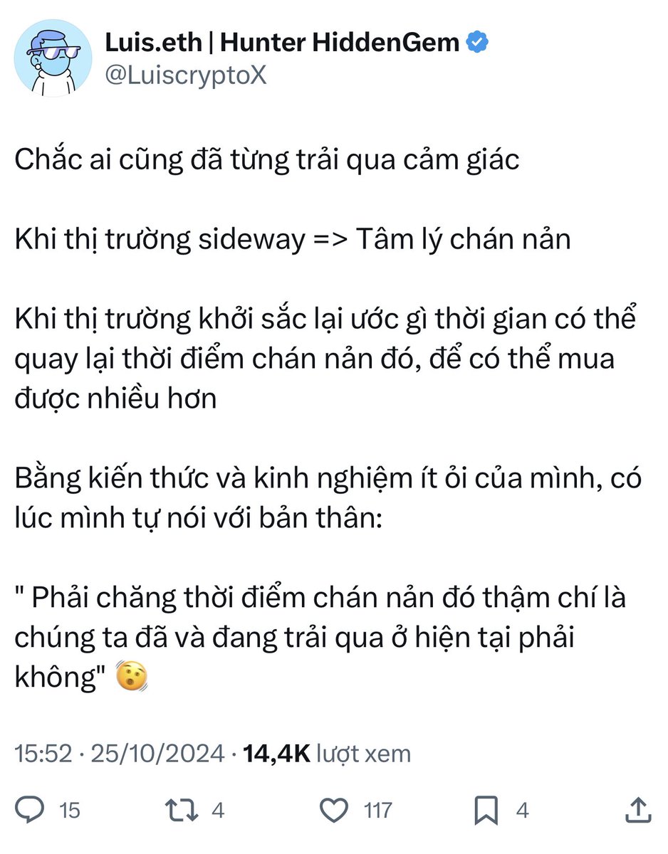 Việc bây giờ đơn giản hơn nhiều rồi ae 

Đó là ngồi chơi và chuẩn bị tinh thần gồng lãi

Thời gian chán nản đó đã qua rồi, có ai tiếc nuối không?
Supercycle (real)

#AI #AItrend