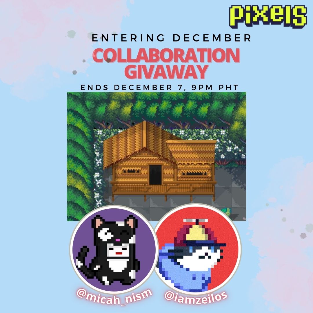 It’s December, and we’re back with another giveaway collab with <a href="/iamzeilos/">zeilos.png</a>! 🎉

This time, we’re giving away a Bahay Kubo UGC! 🏡

How to Enter:
✅ Like and retweet this post
✅ Follow me and <a href="/iamzeilos/">zeilos.png</a>
✅ Mention 3 friends!
⏰ Ends: December 7