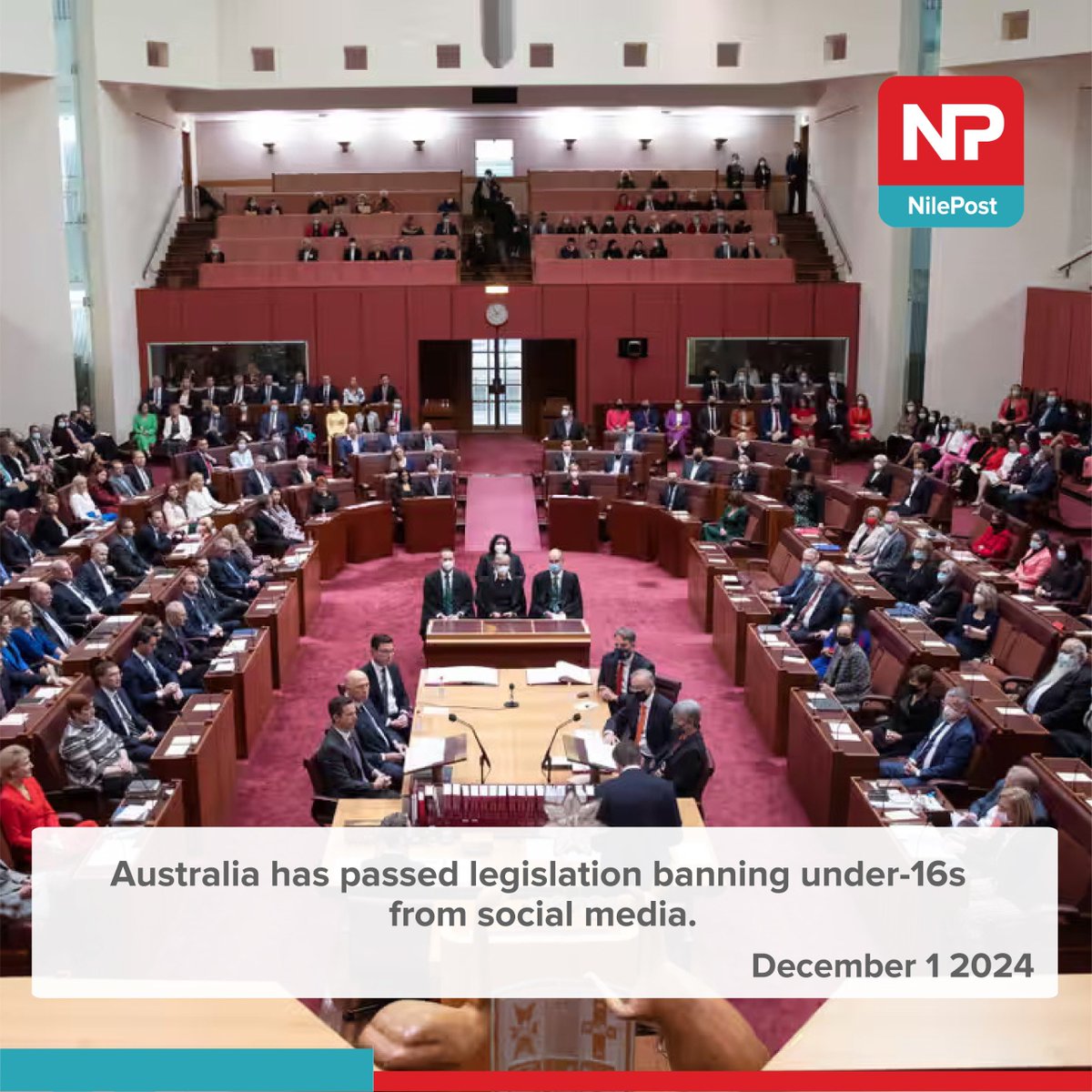 Australia has passed legislation banning under-16s from social media.

#NilePostNews