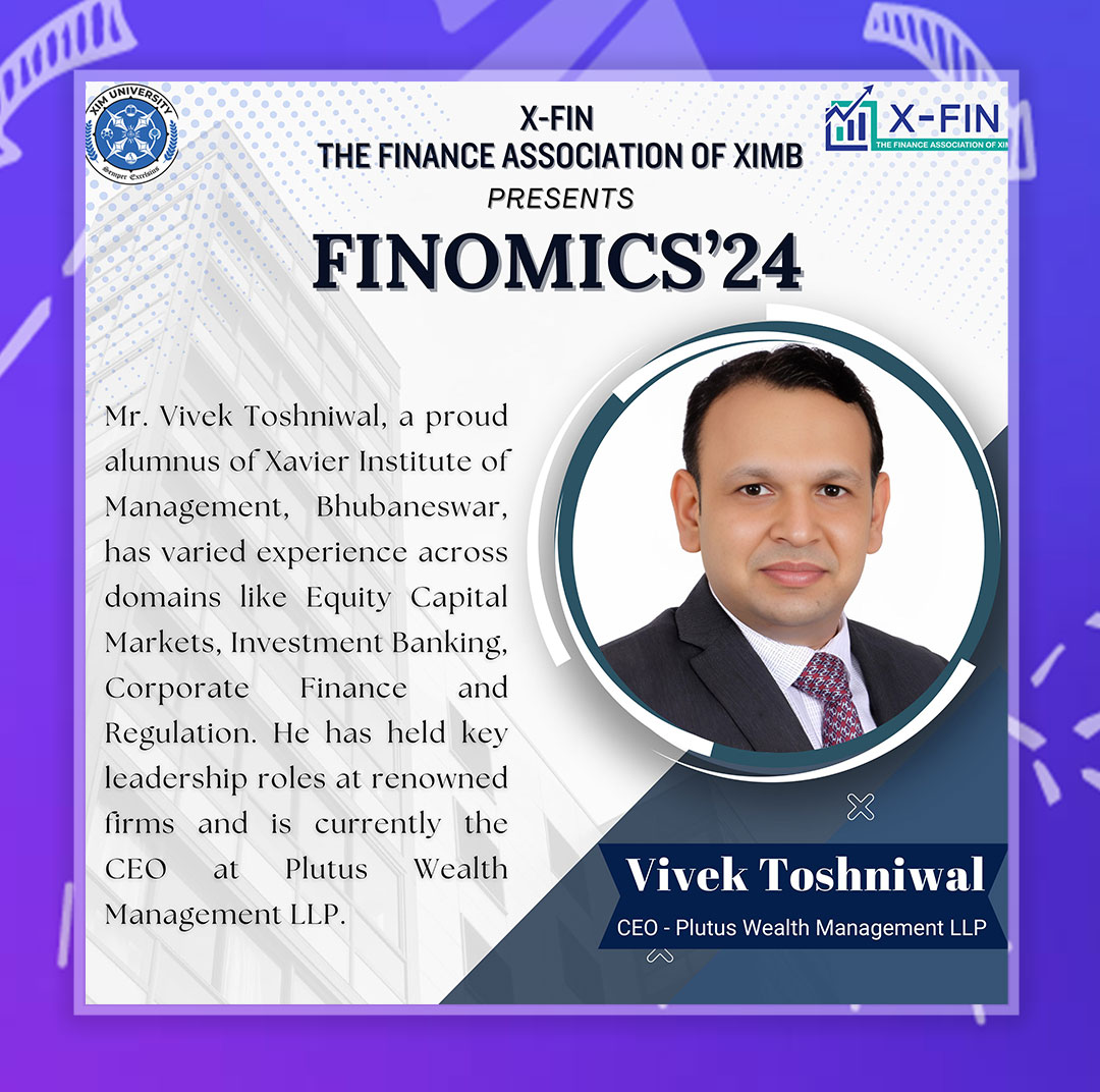 ximb_official's tweet photo. XIM Bhubaneswar presents Finomics’24 by X-FIN, the speakers include, Mr. Haribandhu Patra (Fiserv), Mr. Surjya Mohapatro (Standard Chartered Bank), Mr. Vivek Toshniwal (Plutus Wealth Management),and Mr. Laxmikant Lokhande (HDFC Securities)
#XIM #Finomics https://t.co/Y6v1RA39lQ