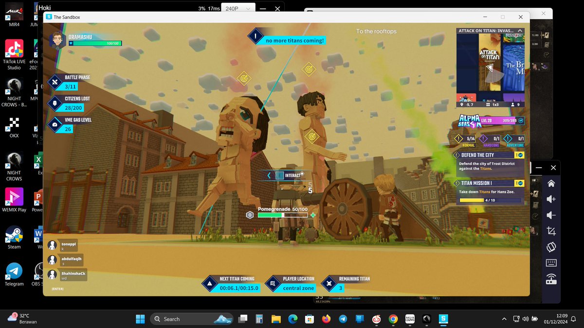 Standing in awe of the Colossal Titan in Attack on Titan: Invasion <a href="/TheSandboxGame/">The Sandbox</a>. Humanity's last hope or greatest threat?💥👀 <a href="/anime_shingeki/">「進撃の巨人」公式アカウント</a> register-landings.sandbox.game/alphaseason4-s… #TheSandbox #AlphaSeason4 #AS4SocialChallenge