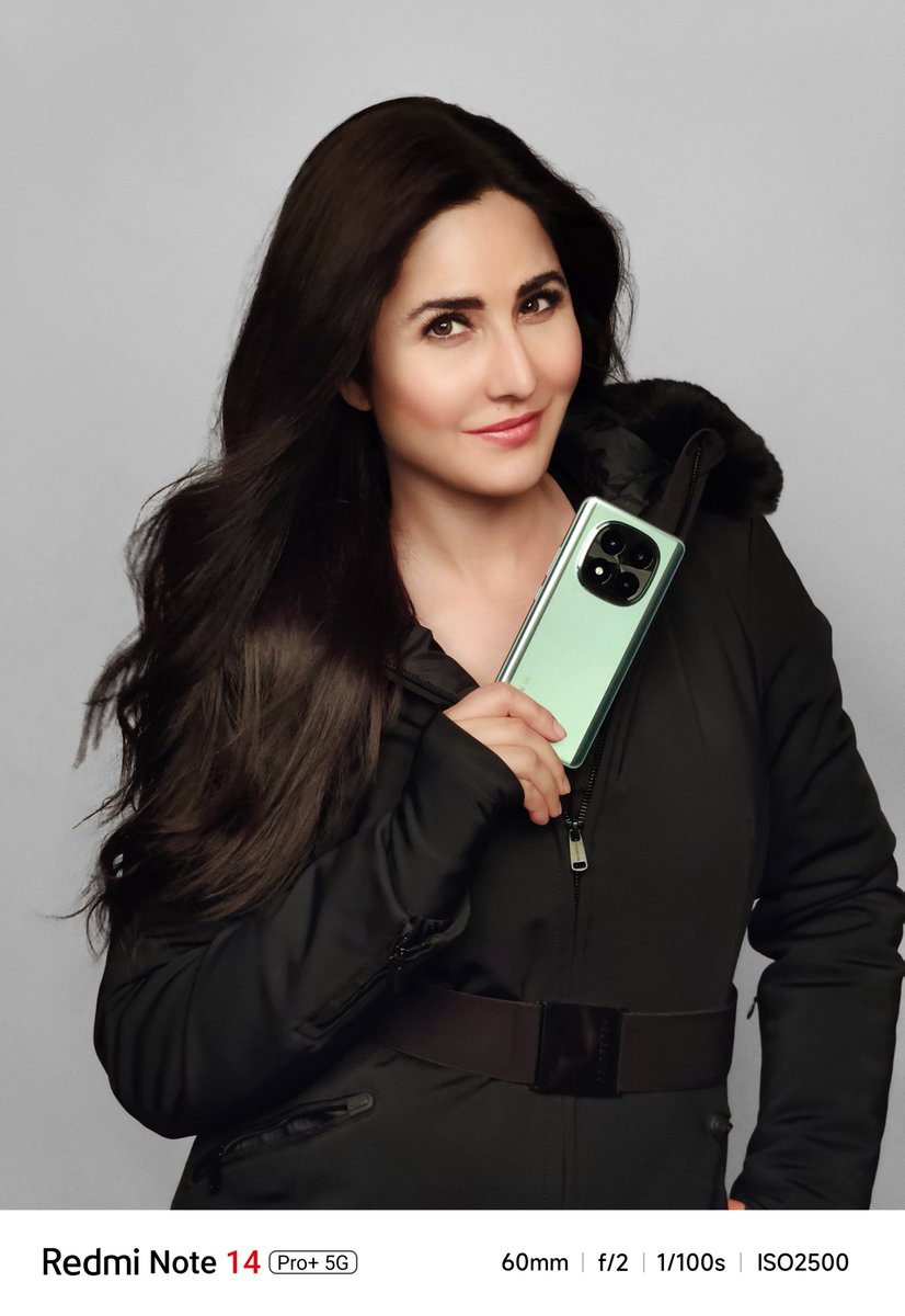 XiaomiIndia's tweet photo. Pure Perfection Portrait. 

#ShotOn #RedmiNote14 Pro+ 5G with its incredible 50MP telephoto for Super Portraits, delivering unmatched clarity and depth in every shot.

Launching on 9th December.   
Get Note-ified: https://t.co/9XDcMTCqls

#SuperCameraSuperAI #SuperNote #KatrinaKaif
