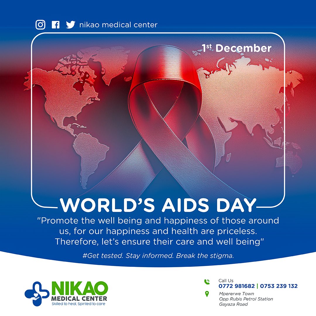 Beera Steady!!
Get Tested today! And let’s fight the stigma 

#WorldAidsDay 
#NikaoMedicalCenter.
#Health