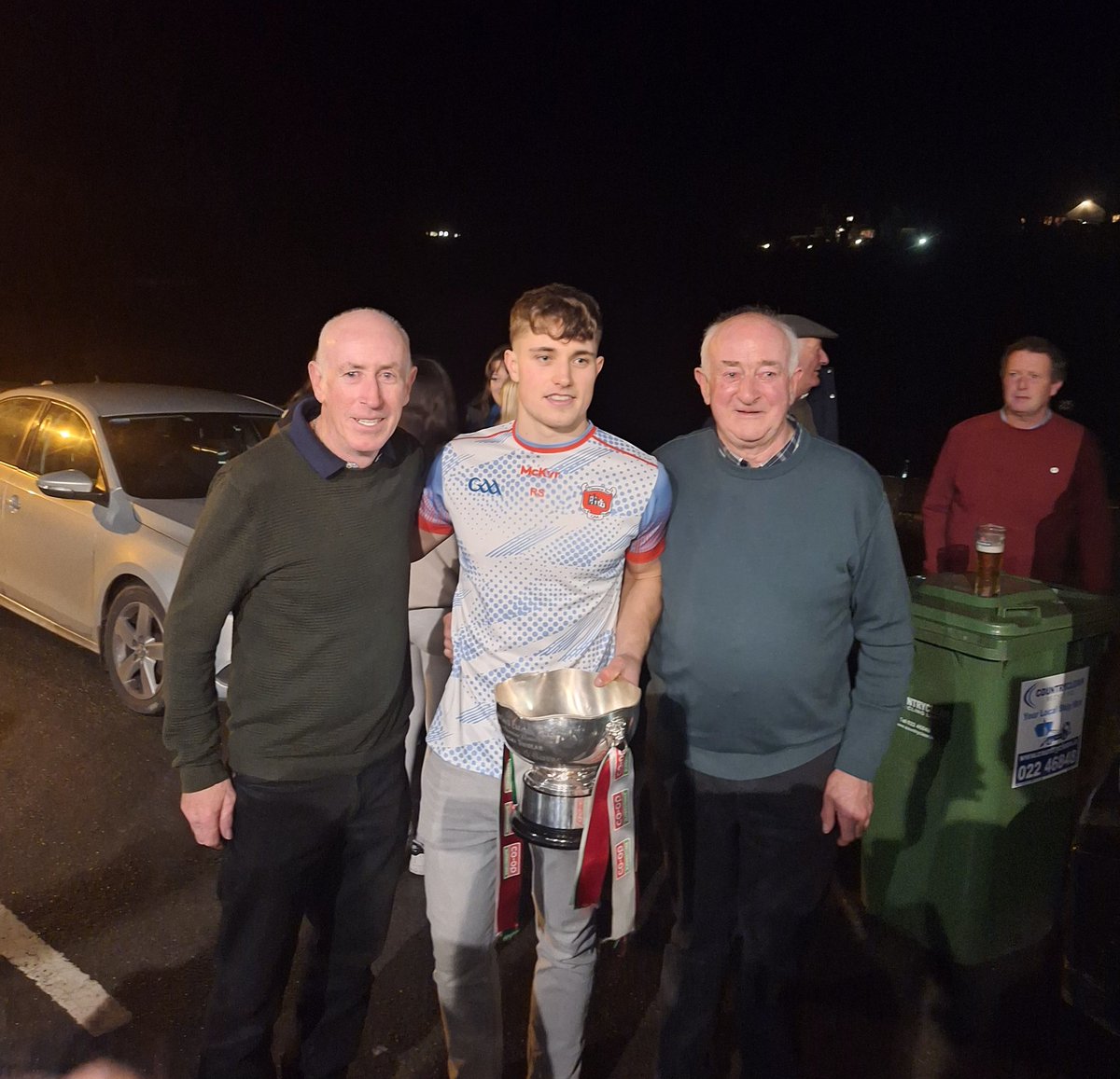 County Championship winning captains for Tracton Billy Long 1991, Rory Sinclair 2024, Pat Walsh 1979.