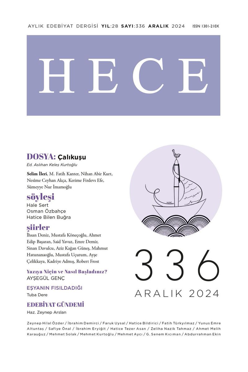 Hecedergisi's tweet photo. 📣 Hece 336 çıktı. https://t.co/hi2qioXl2c