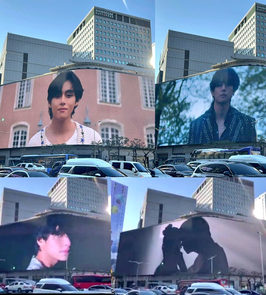 Taehyung_india_'s tweet photo. 𝙆𝙞𝙢 𝙏𝙖𝙚𝙝𝙮𝙪𝙣𝙜 𝙄𝙢𝙥𝙖𝙘𝙩:

Take a look at the change following the release of 𝗩's "Winter Ahead" music video teaser on Shinsegae Square.

Shinsegae Department Store is seeing the effects of Shinsegae Square transforming into a mecca for K-content. https://t.co/EwHYJ0TJUJ