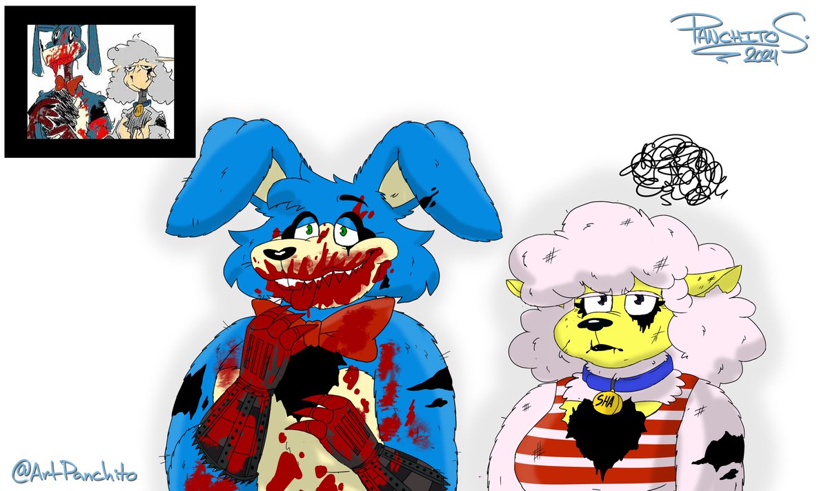 ArtPanchito's tweet photo. DOODLE RECREATED OF BON AND SHA. 🐰🐑✍️
#TheWaltenFiles #martinwalls #TwfBon #twf #thewaltenfilesfanart #Twfsha #waltenfilesfanart #BontheRabbit #ShatheSheep #artwork #digitalart #Fanart #Doodle https://t.co/e5EXtfNS5I