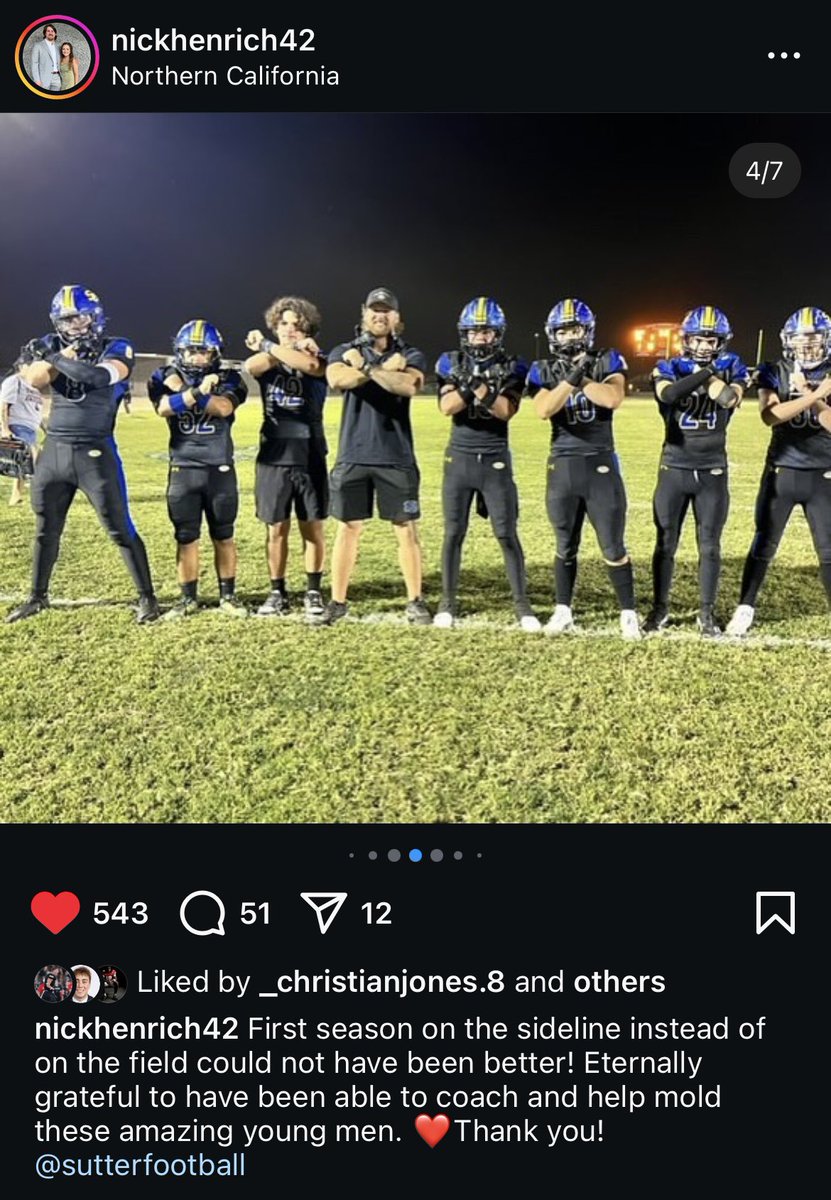 Matt Sottile (@msottiletv) on Twitter photo Former #Huskers linebacker Nick Henrich traded in his cleats for a clipboard this season at Sutter High School (CA).
He even has his team throwing the bones. β οΈ
πΈ: <a href="/nickhenrich_42/">Nick Henrich</a>
<a href="/KETV/">KETV NewsWatch 7</a> | #GBR Former #Huskers linebacker Nick Henrich traded in his cleats for a clipboard this season at Sutter High School (CA).
He even has his team throwing the bones. β οΈ
πΈ: <a href="/nickhenrich_42/">Nick Henrich</a>
<a href="/KETV/">KETV NewsWatch 7</a> | #GBR