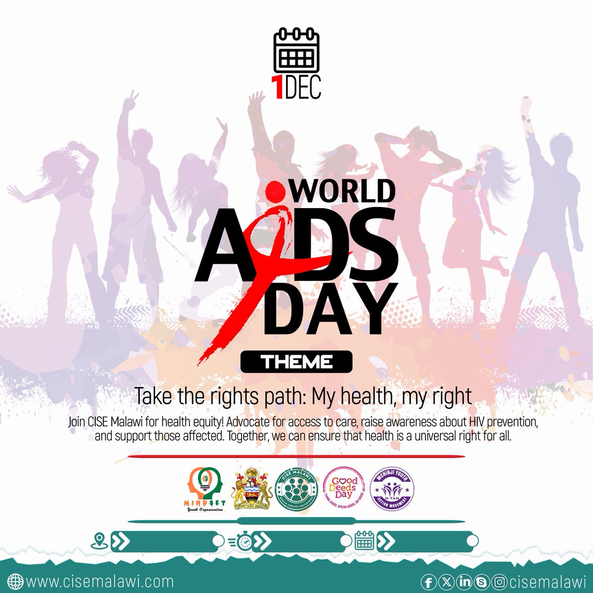 cisemalawi's tweet image. Join us for health equity! Advocate for access to care, raise awareness about HIV prevention, and support those affected. Together, we can ensure that health is a universal right for all. #WorldAIDSDay #CISEMalawi #GoodDeedsDay