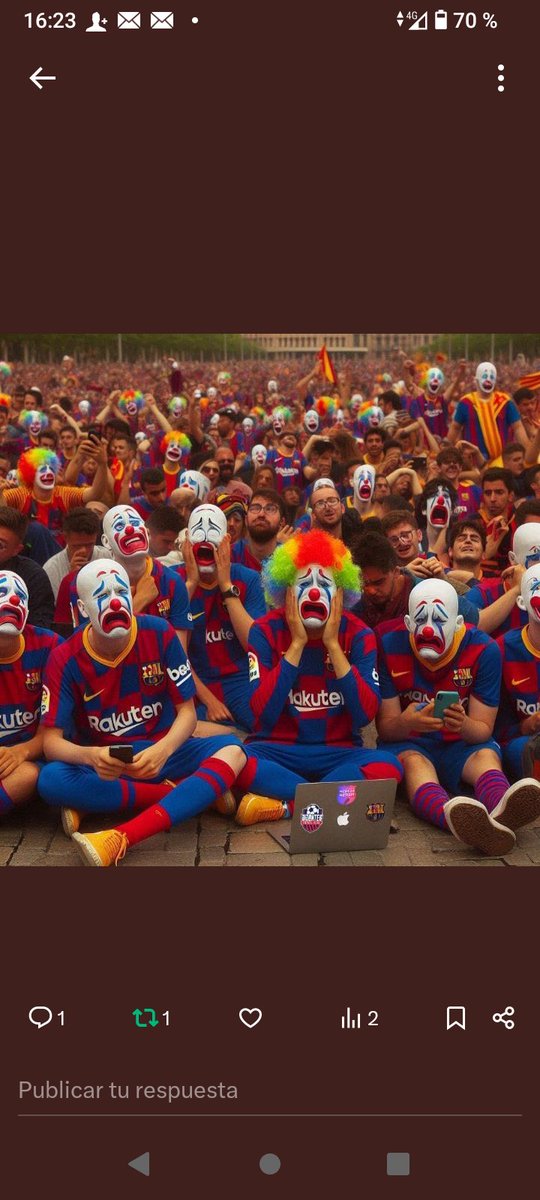 MaribelGar65571's tweet photo. Los barcaburra aficionados
No podian creer que despues de lo robado
Pierdan
#culerdos https://t.co/4uqBFoMEiz