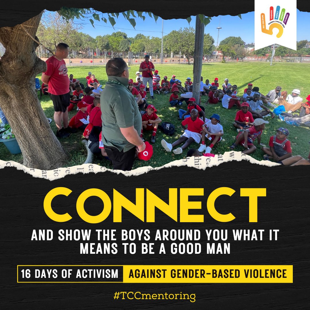 TheCharacterCo's tweet photo. With absent fathers widespread in SA, many boys lack positive male role models, impacting their ability to form healthy identities. Men can change this through social fatherhood. The Character Company mentors fatherless boys to help reduce GBV. #TCCmentoring #16Days https://t.co/e8szS0Cxn1