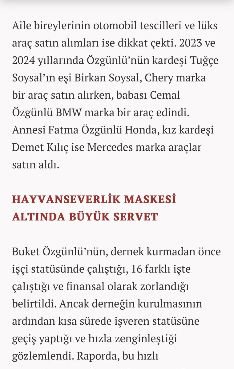 Anası babası bacısı eniştesi hepsine lüks araçlar alınmış. Aynen öyle canım vicdan merhamet Allahım dilsiz kulları demi yersen. Yediniz.