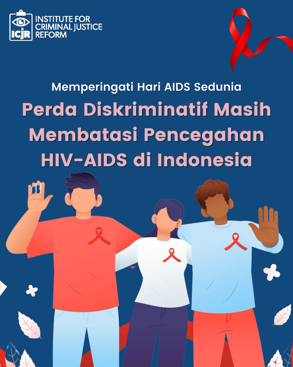 ICJRid's tweet photo. [Memperingati Hari Aids Sedunia]

Perda diskriminatif masih membatasi pencegahan HIV-AIDS di Indonesia!

Mari simak thread berikut!

👇

#AIDSWORLDDAY
#EndDiscrimination
#StopStigma
#HIVAwareness https://t.co/vJJtfMmszz