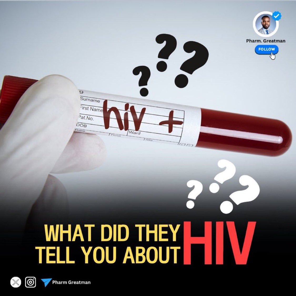 OGreat6's tweet photo. Today is #WorldAidsDay 

TO UNDERSTAND POPULAR HIV MYTHS AND FACTS

check the thread 👇🏾 https://t.co/fJprbF6Rbj